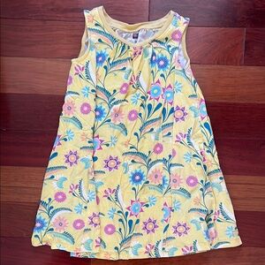 Floral Yellow Kids Dress